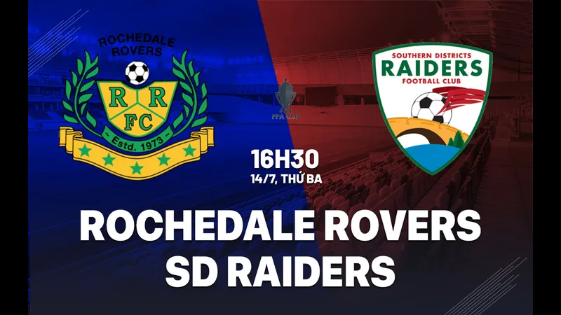 Cầu thủ Rochedale và SD Raiders tranh chấp bóng trước khung thành Cầu thủ Rochedale và SD Raiders tranh chấp bóng trước khung thành